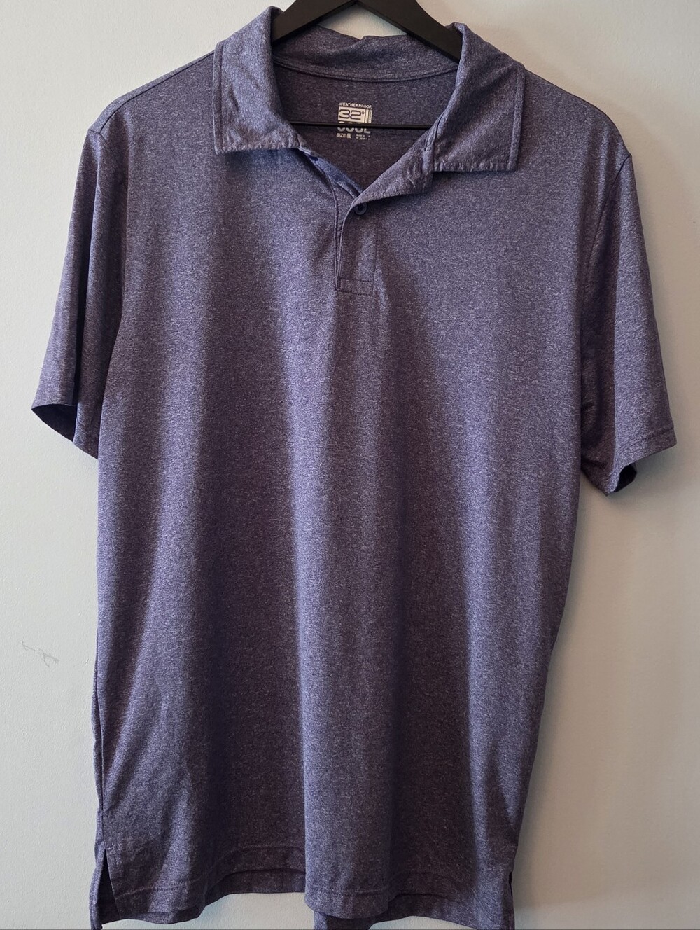 32 Degrees Cool Men's Purple Heathered Polo Shirt Size M